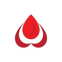 logo d'illustration de sang vecteur