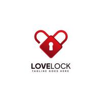 love lock logo templates élément graphique vectoriel