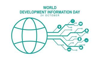 Journée mondiale d'information sur le développement. illustration d'icône d'information technologique vecteur