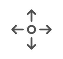 contour d'icône de flèche et vecteur linéaire.
