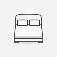 icône de concept de vecteur de contour de lit double moderne