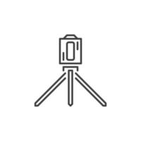 icône de vecteur de contour d'outil de niveau laser ou élément de conception