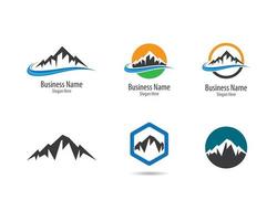 ensemble de logo de montagne vecteur