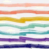 motif de rayures diagonales sans couture arc-en-ciel, illustration vectorielle. modèle sans couture avec des lignes colorées pastel rugueuses. fond géométrique arc-en-ciel pastel pour enfants avec des lignes rugueuses. vecteur