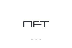 logo de lettre monogramme nft vecteur