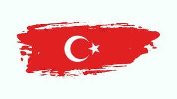 vecteur de drapeau vintage abstrait turquie peint à la main