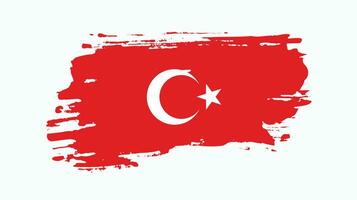 vecteur de drapeau de texture grunge vintage turquie