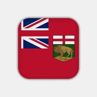 drapeau du manitoba, province du canada. illustration vectorielle. vecteur