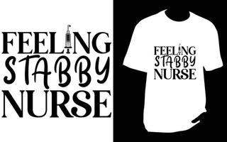 conception de t-shirt infirmière svg vecteur
