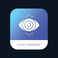 test oculaire recherche science bouton application mobile android et ios version glyphe vecteur