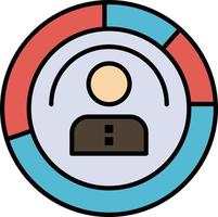 diagramme caractéristiques personnes humaines profil personnel utilisateur plat couleur icône vecteur icône modèle de bannière