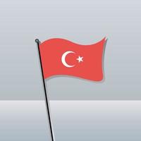 illustration du modèle de drapeau de la turquie vecteur