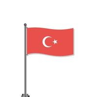 illustration du modèle de drapeau de la turquie vecteur