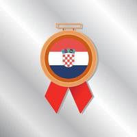 illustration du modèle de drapeau de la croatie vecteur