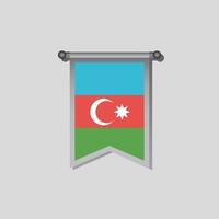 illustration du modèle de drapeau azerbaïdjanais vecteur