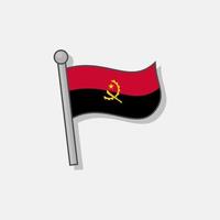 illustration du modèle de drapeau angola vecteur