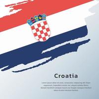 illustration du modèle de drapeau de la croatie vecteur