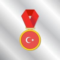 illustration du modèle de drapeau de la turquie vecteur