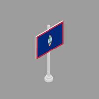 illustration du modèle de drapeau de guam vecteur