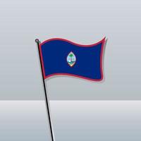 illustration du modèle de drapeau de guam vecteur