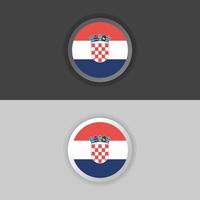 illustration du modèle de drapeau de la croatie vecteur