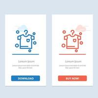 séchage des vêtements suspendus bleu et rouge téléchargez et achetez maintenant le modèle de carte de widget web vecteur