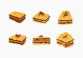 Lasagna vector illustration alimentaire
