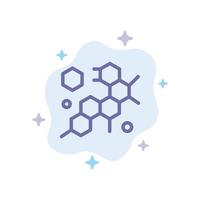 molécule de cellule science icône bleue sur fond de nuage abstrait vecteur