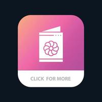 carte de visite carte de voeux carte d'identité bouton d'application mobile version de glyphe android et ios vecteur
