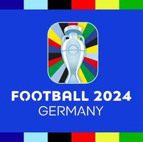 logo du championnat d'euro de football 2024 en allemagne vecteur