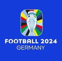 logo du championnat d'euro de football 2024 en allemagne vecteur