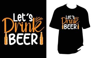 t-shirt bière artisanale vecteur