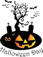 illustration vectorielle d'icône de jour d'halloween, bannière jour d'halloween. vecteur