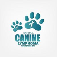 illustration vectorielle. journée nationale de sensibilisation au lymphome canin. conception simple et élégante vecteur