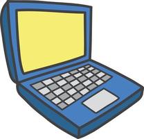 illustration d'ordinateur portable dessiné à la main vecteur