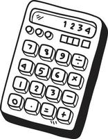 illustration de calculatrice dessinée à la main vecteur