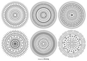 Collection Mandala Style Vector Shapes