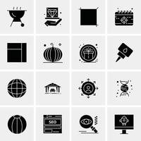 16 icônes universelles d'affaires vector illustration d'icône créative à utiliser dans les projets liés au web et au mobile