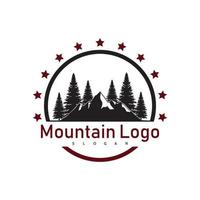 symbole de conception de logo de montagne vecteur