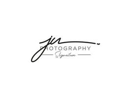 lettre ju signature logo template vecteur