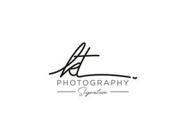 lettre kt signature logo template vecteur