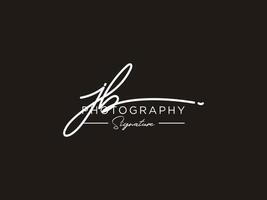 lettre jb signature logo template vecteur