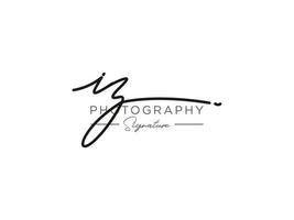 lettre iz signature logo template vecteur