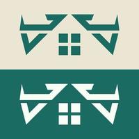 création de logo de maison unique, modèle de vecteur d'icône