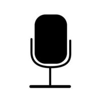 modèle de logo vectoriel icône microphone isolé sur fond blanc.