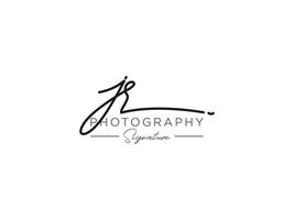 lettre jr signature logo template vecteur