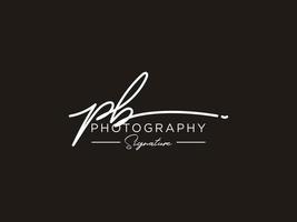 lettre pb signature logo template vecteur