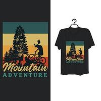 conception de modèle de t-shirt d'aventure. vecteur