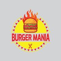 logo burger chaud vecteur