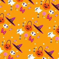 modèle sans couture avec halloween parfait pour le papier d'emballage vecteur